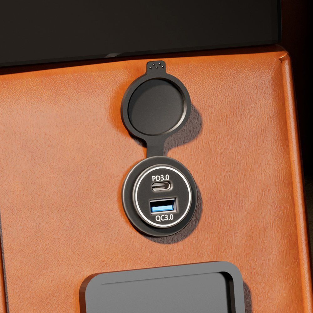 POWERTECH πρίζα USB για σκάφη & οχήματα PTL-004, USB & USB-C, 36W, IP65 - Image 3