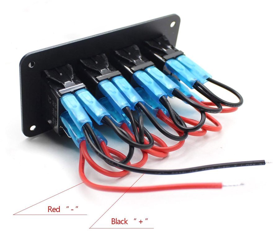 POWERTECH πάνελ σκαφών & οχημάτων PTL-019 με 4x διακόπτες, IP65 - Image 3