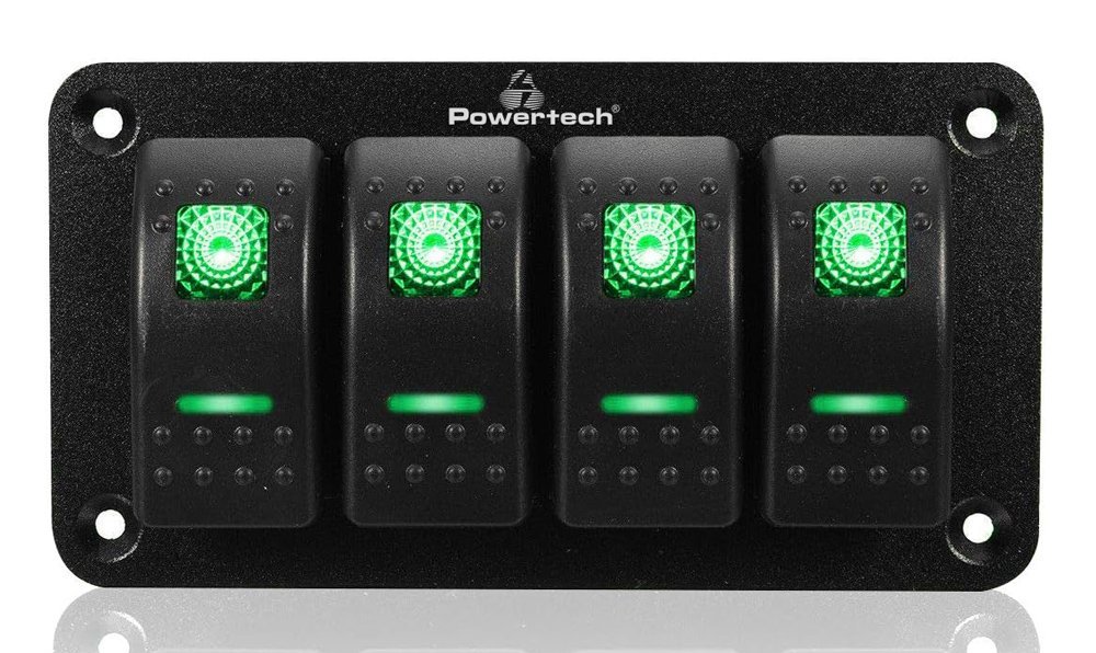 POWERTECH πάνελ σκαφών & οχημάτων PTL-019 με 4x διακόπτες, IP65