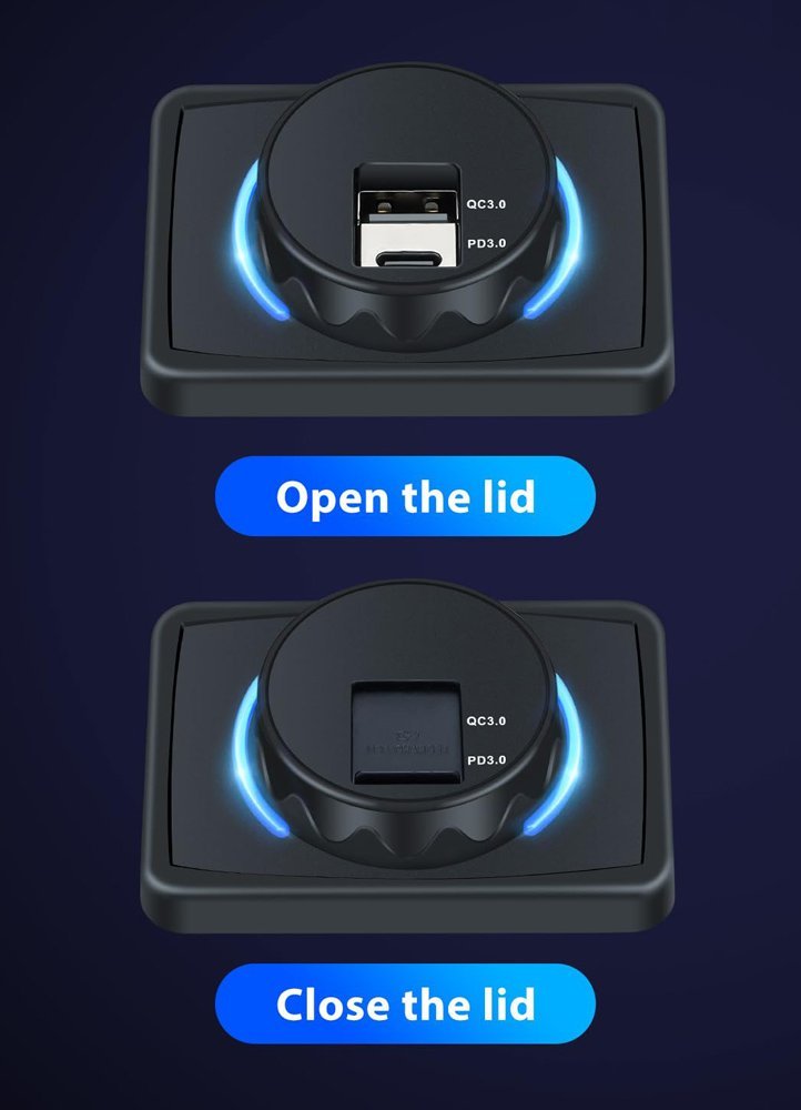 priza USB gia skafi & ochimata, USB & USB-C A Όchi