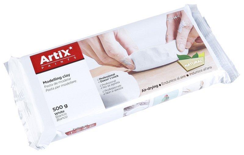 ARTIX PAINTS φυσικός πηλός, χωρίς γλουτένη, 500γρ, λευκός