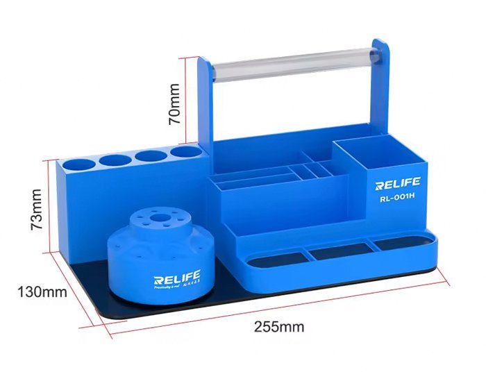 RELIFE βάση εργαλείων για επισκευές κινητών, 25.5x13x14.3cm, μπλε - Image 3