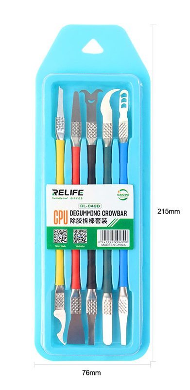 RELIFE σετ εργαλεία ανοίγματος RL-049B για επισκευές κινητών, 5τμχ - Image 7