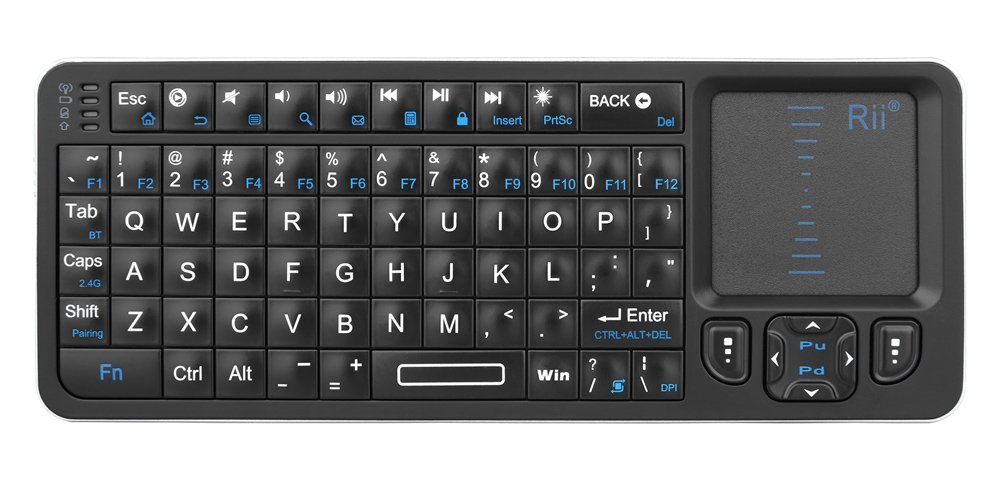 RIITEK ασύρματο mini πληκτρολόγιο K06, backlit, Bluetooth/2.4GHz, μαύρο