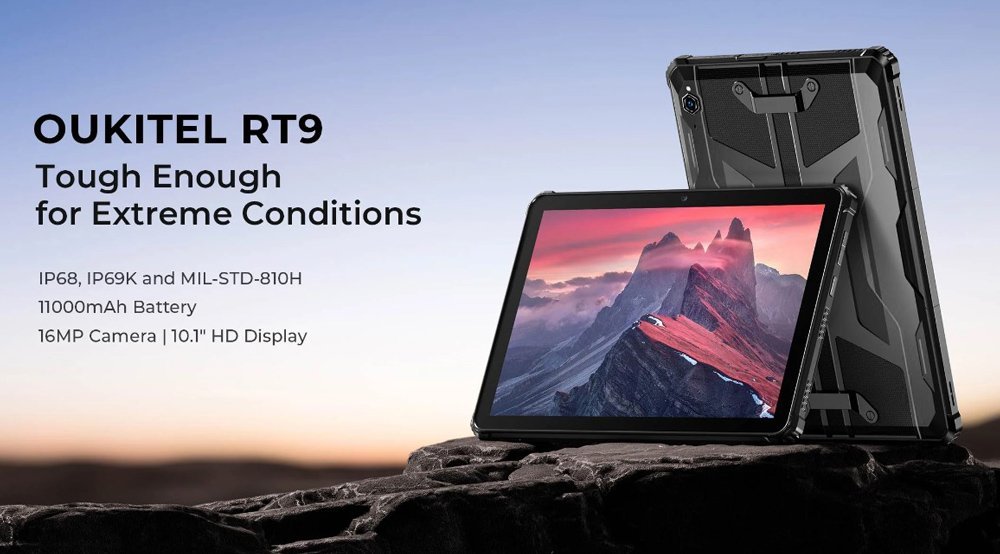 OUKITEL tablet RT9, 10.1", 6/256GB, 4G, 11000mAh, IP68/IP69K, μαύρο - Image 2