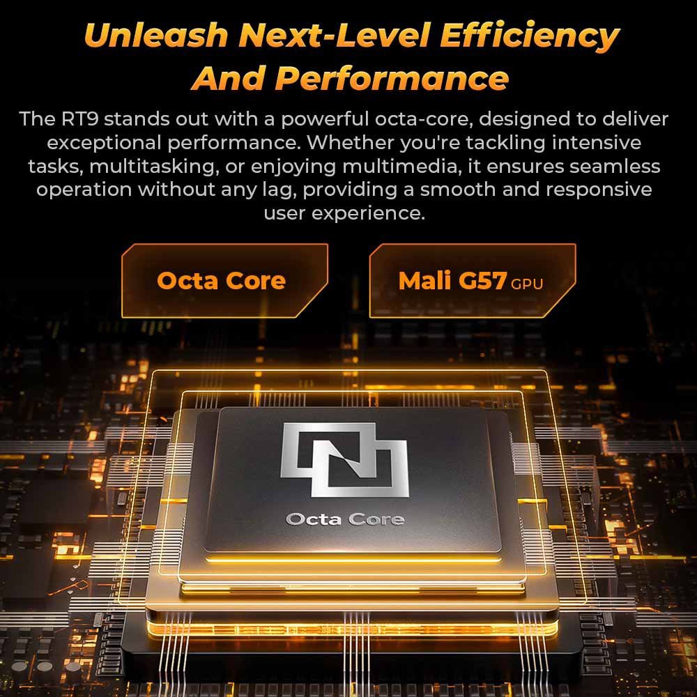 OUKITEL tablet RT9, 10.1", 6/256GB, 4G, 11000mAh, IP68/IP69K, μαύρο - Image 9