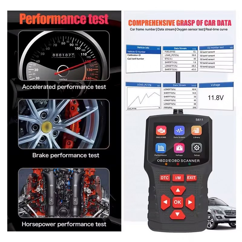 NOYAFA διαγνωστικό αυτοκινήτου OBD II/EOBD S611 - Image 4
