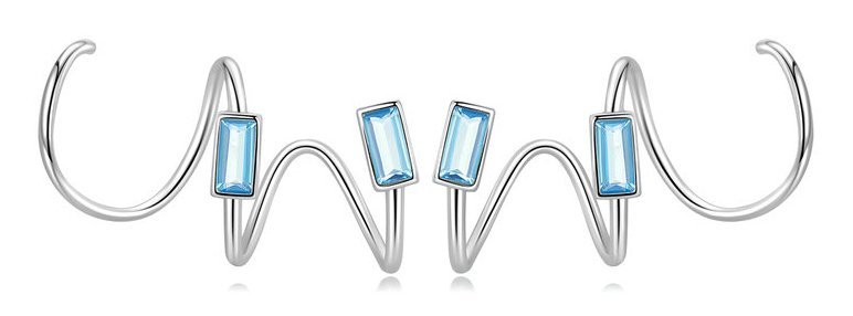 BAMOER σκουλαρίκια καρφωτά SCE1463 με κυβική ζιρκόνια, ασήμι 925, ασημί