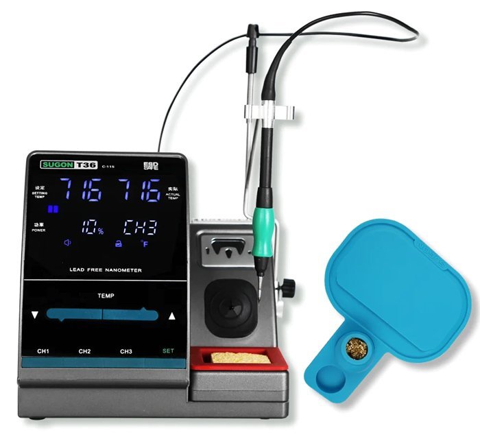 SUGON ψηφιακός σταθμός συγκόλλησης T36 με κολλητήρι, 120W, 200-450 °C