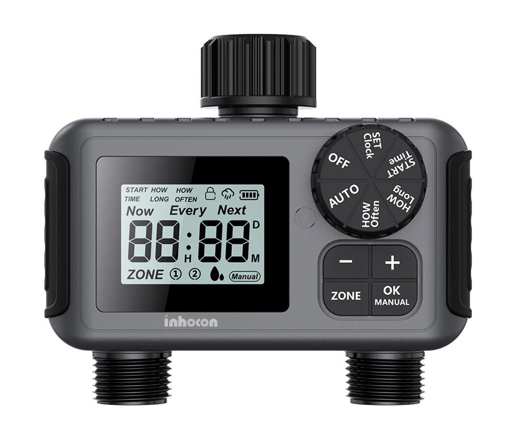 INHOCON ψηφιακός προγραμματιστής ποτίσματος SGW06, 2 θέσεων, IP55