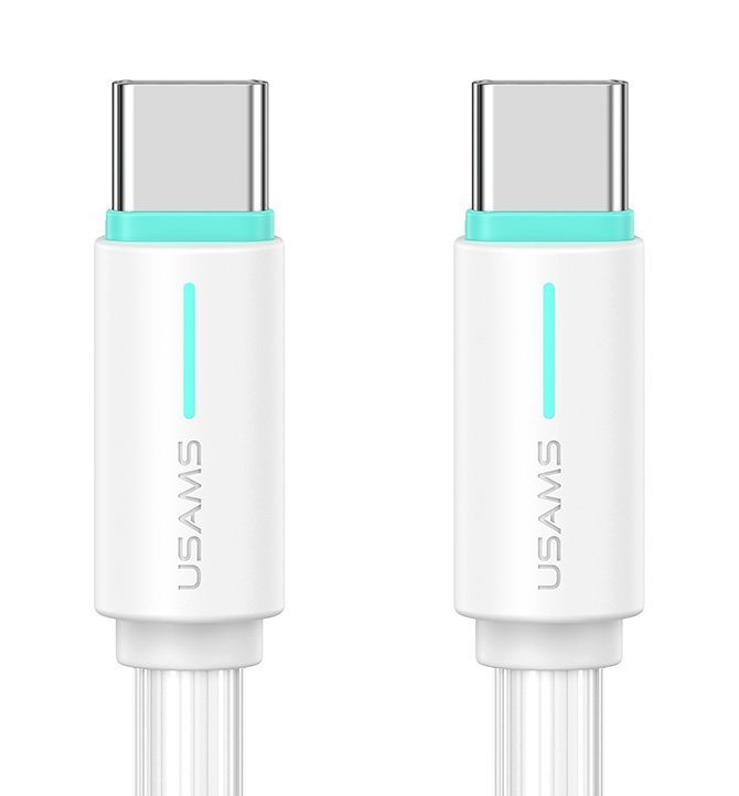 USAMS καλώδιο USB-C US-SJ734, 60W, 480Mbps, 1m, λευκό