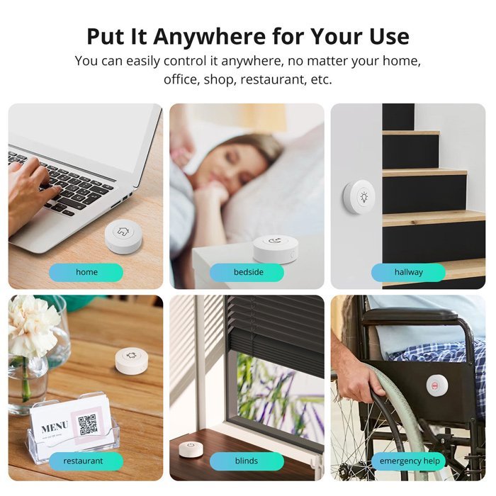 SONOFF smart διακόπτης SNZB-01P, μπαταρίας, Zigbee - Image 5