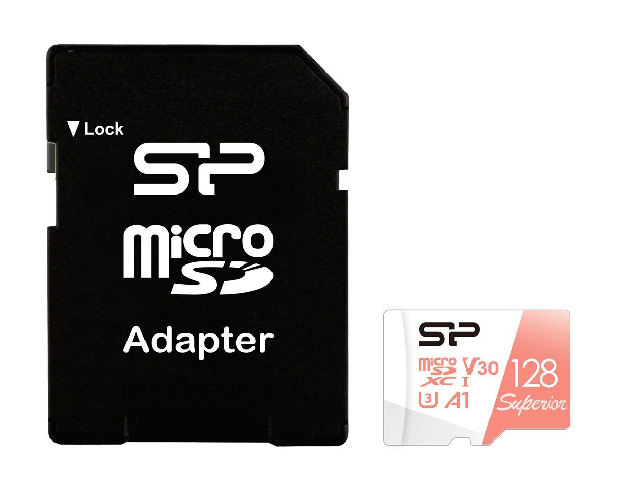 SILICON POWER κάρτα μνήμης microSDXC Superior, 128GB, C10 UHS-I U3 A1 V30