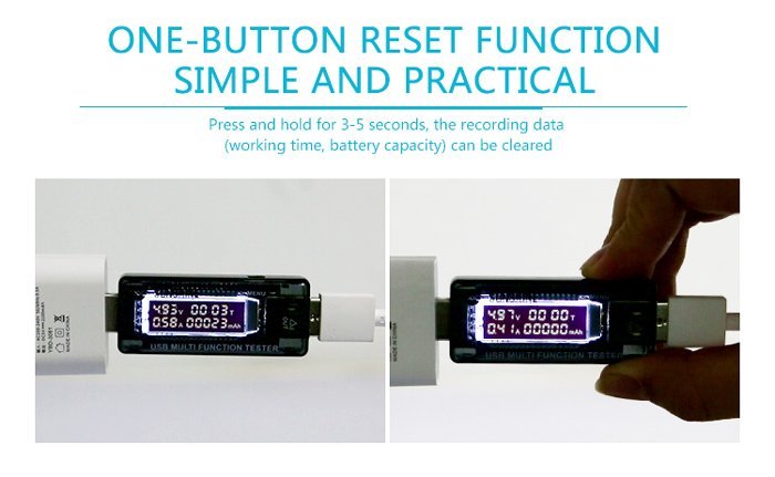 SUNSHINE USB tester φόρτισης SS-302A, V/A/Time/mAh - Image 5