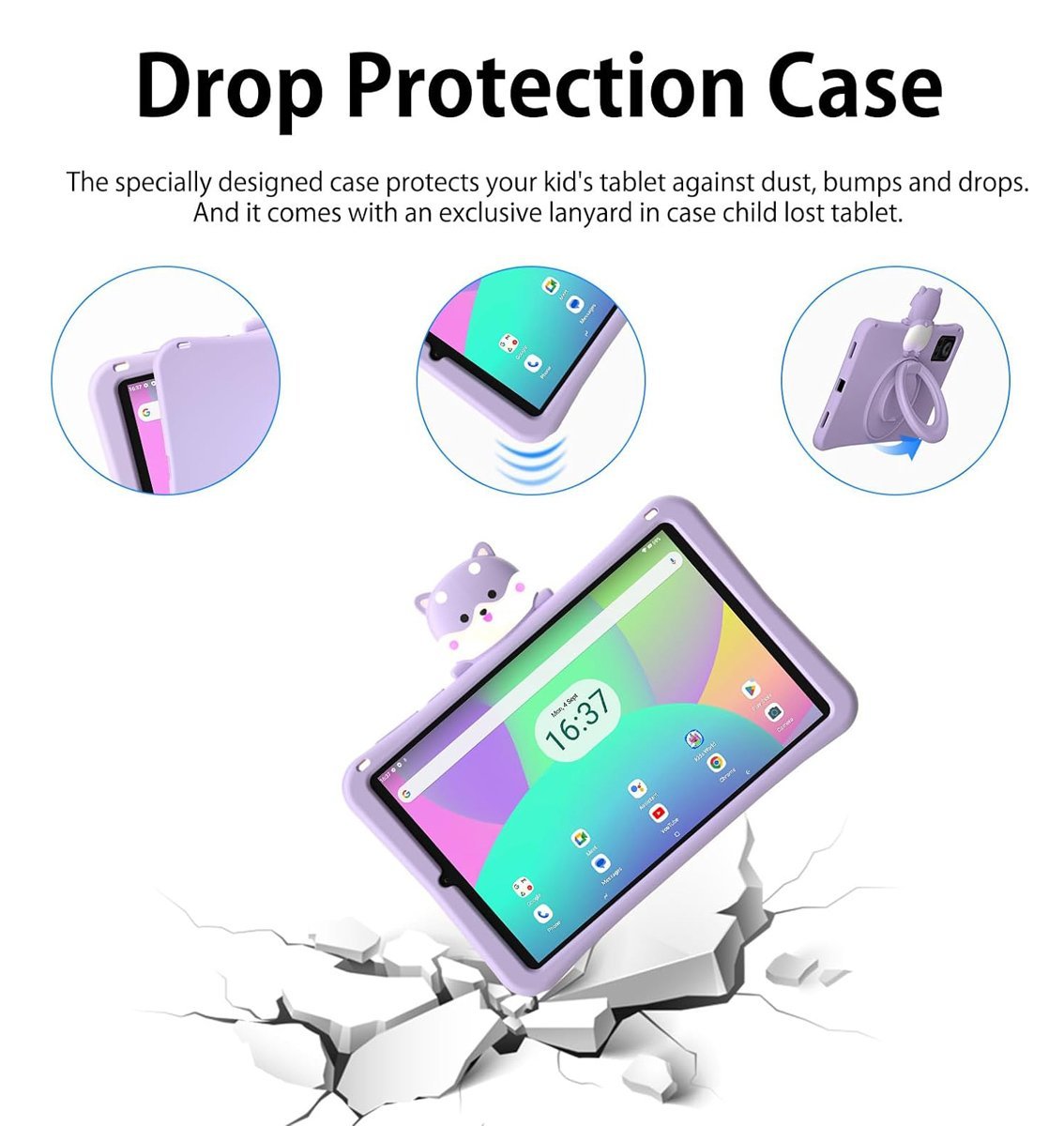 DOOGEE tablet T20 Mini Kids, 8.4", 4/128GB, 4G, Android 13, 5060mAh, μωβ - Image 7