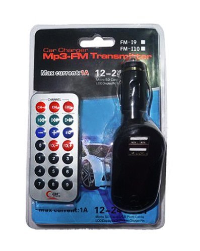 Car FM Transmitter T26 με LCD οθόνη, USB, SD, μαύρο - Image 2