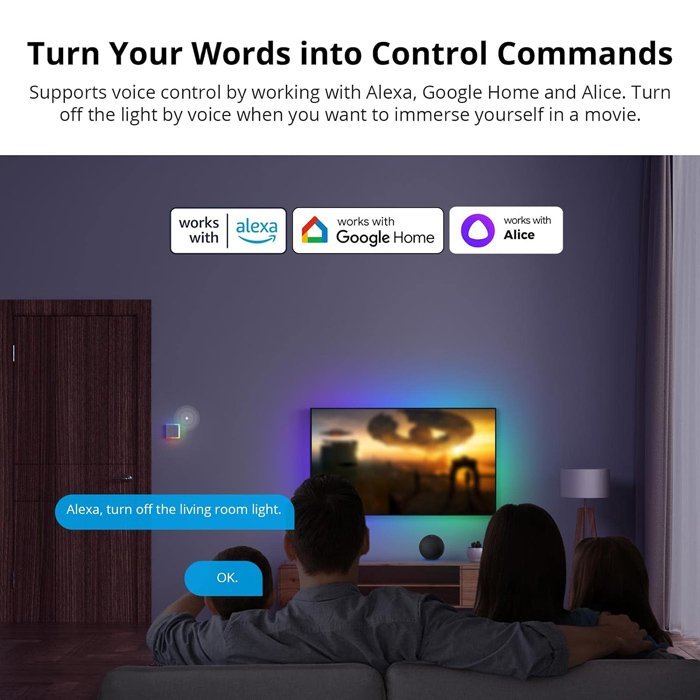 SONOFF smart διακόπτης T5-1C-86 με LED φωτισμό, μονός, Wi-Fi, λευκός - Image 6