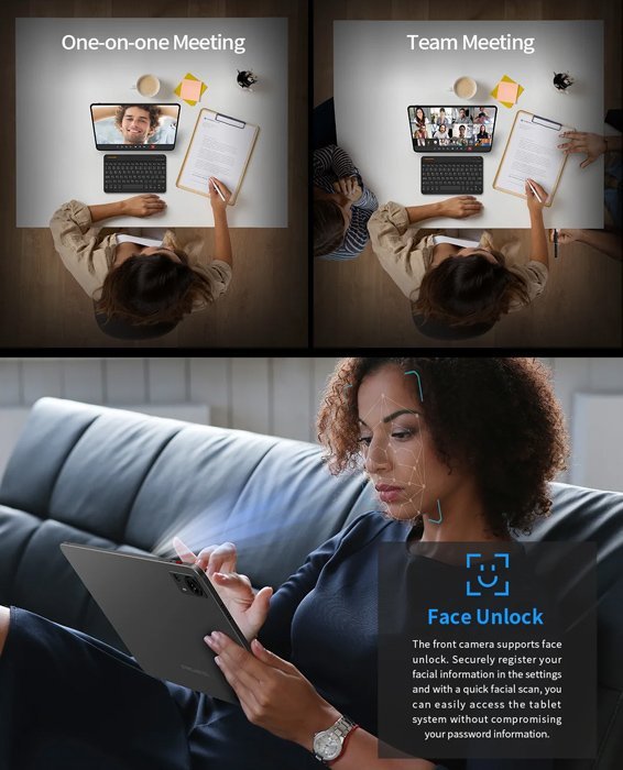 TECLAST tablet T60, 12" HD, 8/256GB, Android 13, 4G, 8000mAh, γκρι - Image 5