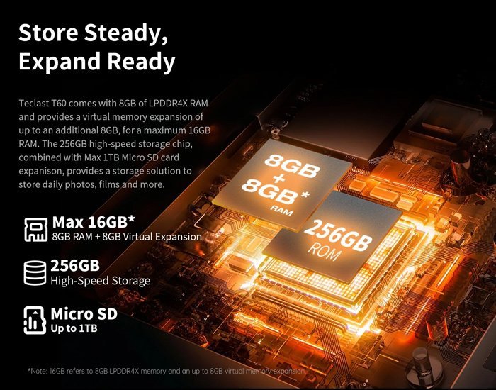 TECLAST tablet T60, 12" HD, 8/256GB, Android 13, 4G, 8000mAh, γκρι - Image 12