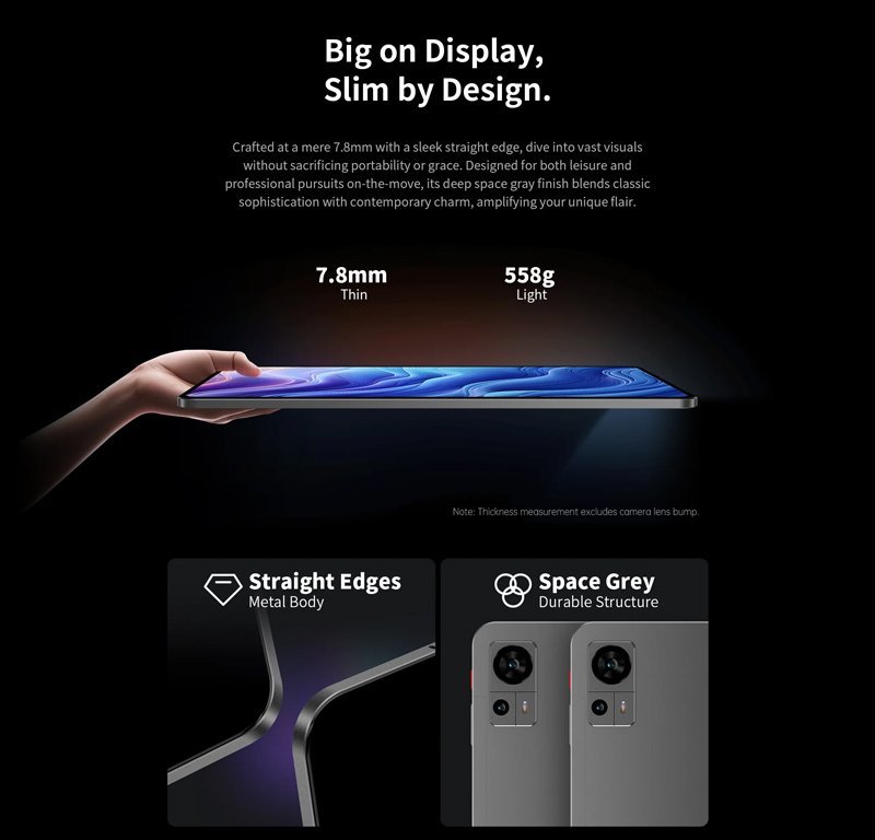 TECLAST tablet T60, 12" HD, 8/256GB, Android 13, 4G, 8000mAh, γκρι - Image 13