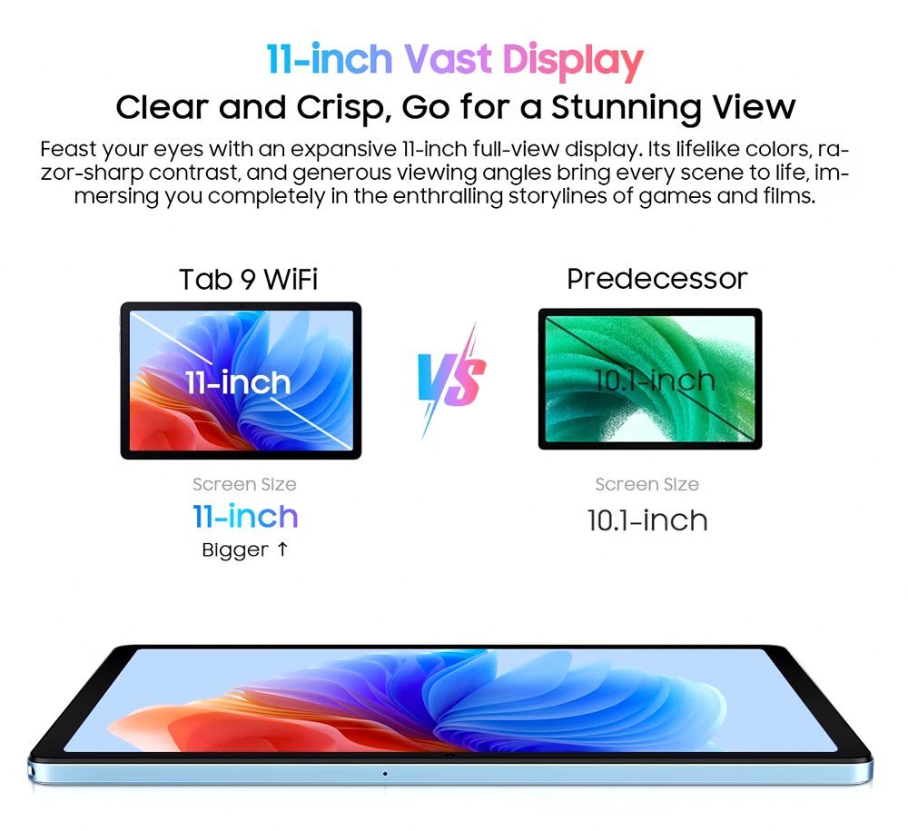 BLACKVIEW tablet Tab 9 WiFi, 11", 6/256GB, Android 14, 8200mAh, γκρι - Image 11