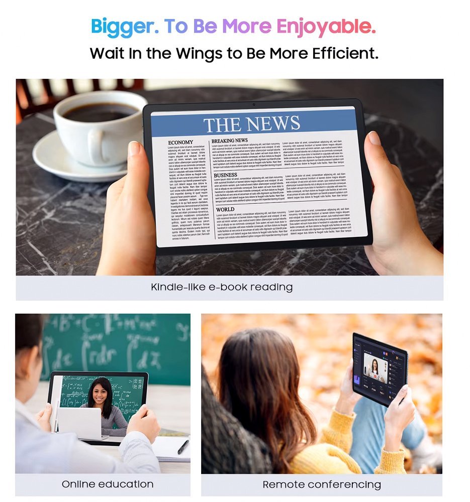 BLACKVIEW tablet Tab 9 WiFi, 11", 6/256GB, Android 14, 8200mAh, γκρι - Image 16