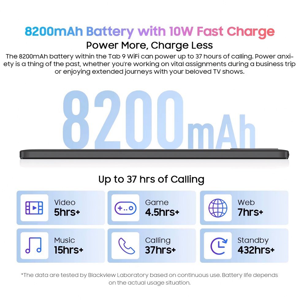 BLACKVIEW tablet Tab 9 WiFi, 11", 6/256GB, Android 14, 8200mAh, γκρι - Image 17