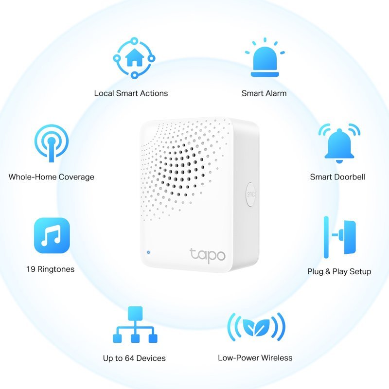 TP-LINK Smart Hub Tapo H100 με κουδούνισμα, Wi-Fi, 868MHz, Ver 1.0 - Image 3