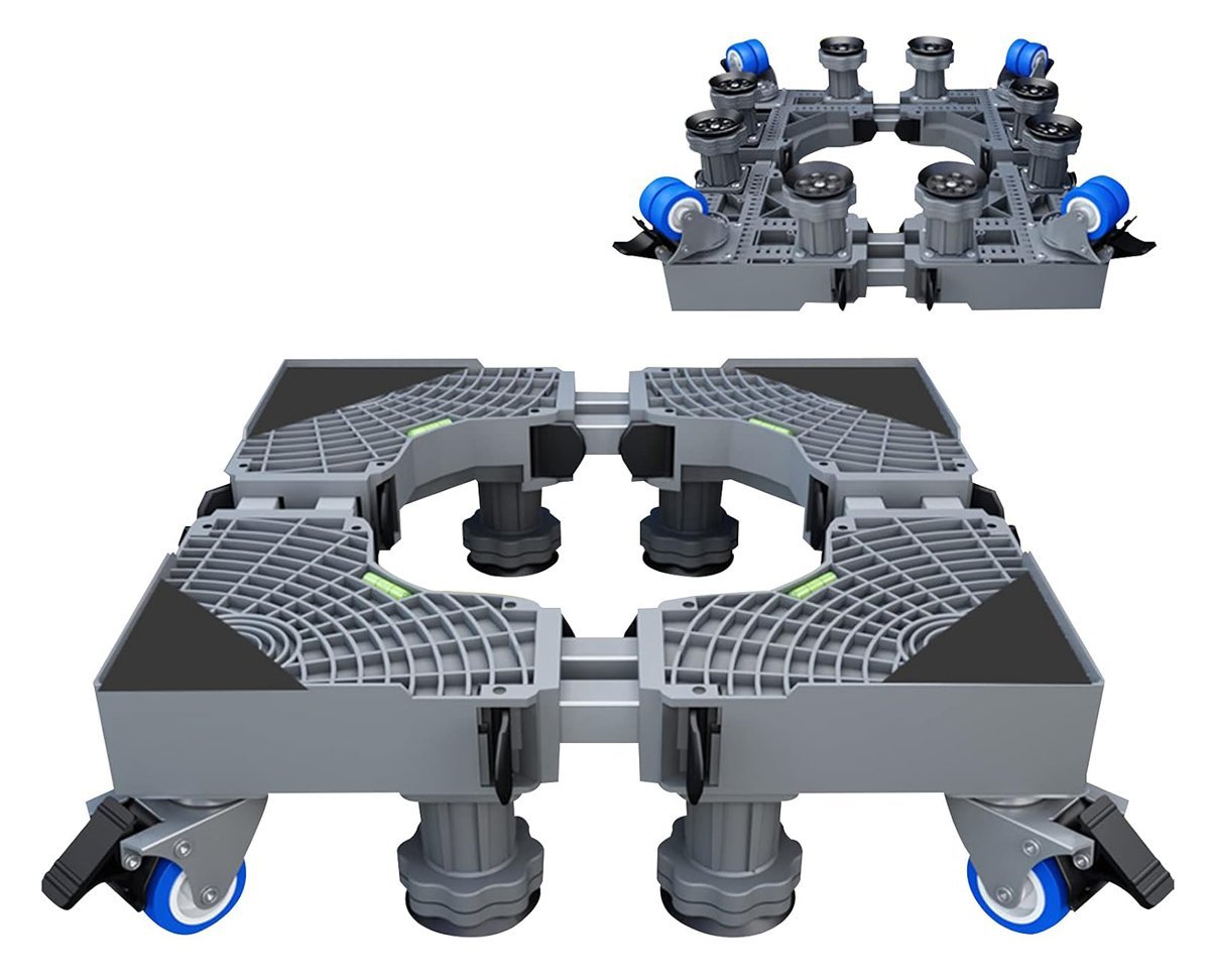 Βάση λευκών συσκευών TOOL-0066 με ρόδες, ρυθμιζόμενη, max 600kg, γκρι