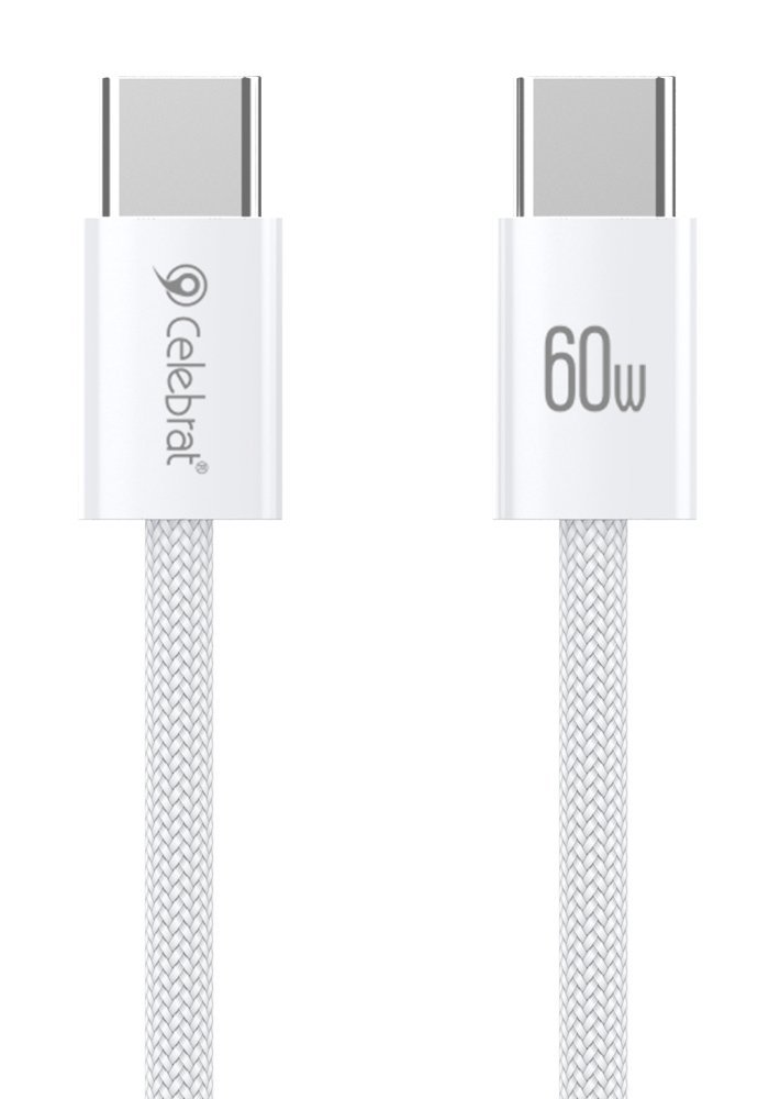 CELEBRAT καλώδιο USB-C U600, 60W, 480Mbps, 1m, λευκό