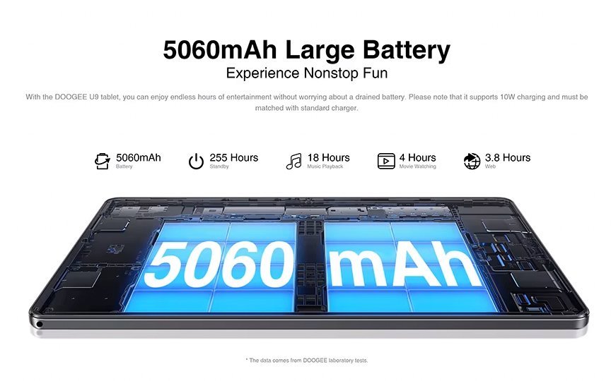 DOOGEE tablet U9, 10.1", 3/64GB, Android 13, 5060mAh, γκρι - Image 8