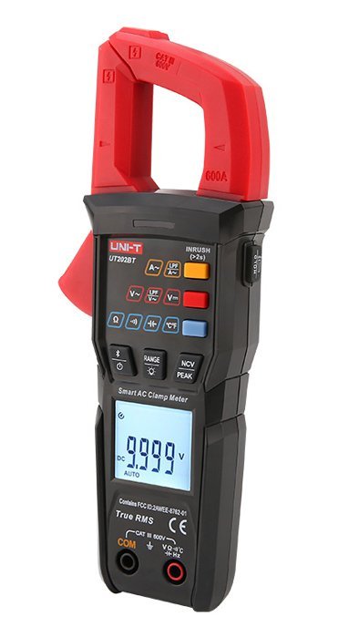 UNI-T ψηφιακή αμπεροτσιμπίδα UT202BT, 600A AC, NCV, Bluetooth, True RMS