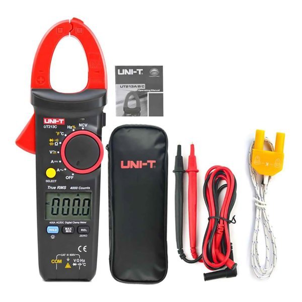 UNI-T πολύμετρο & αμπεροτσιμπίδα UT213C, 400A AC/DC, NCV, True RMS - Image 3