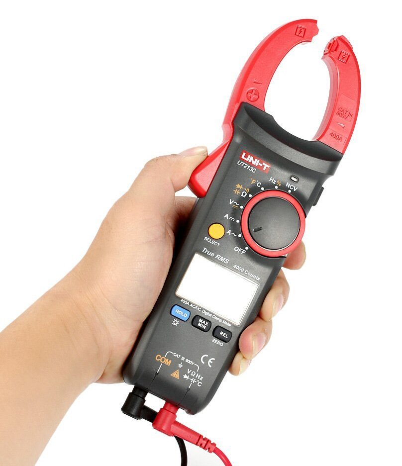 UNI-T πολύμετρο & αμπεροτσιμπίδα UT213C, 400A AC/DC, NCV, True RMS - Image 2