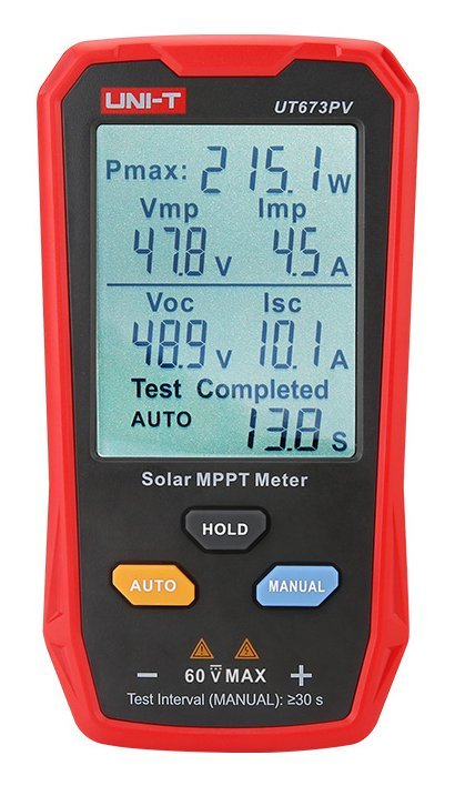 UNI-T tester φωτοβολταϊκών πάνελ UT673PV, 5~800W, 0~35A, 12~60V