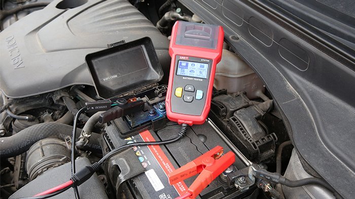 UNI-T tester μπαταρίας αυτοκινήτων UT675A με κροκοδειλάκια & εκτυπωτή - Image 2