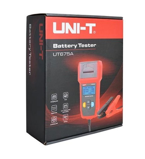 UNI-T tester μπαταρίας αυτοκινήτων UT675A με κροκοδειλάκια & εκτυπωτή - Image 6