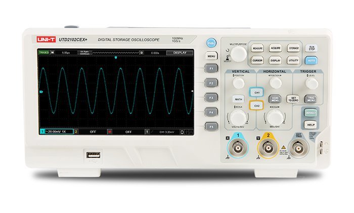 UNI-T ψηφιακός παλμογράφος πάγκου UTD2102CEX+, 2 καναλιών, 100MHz - Image 3