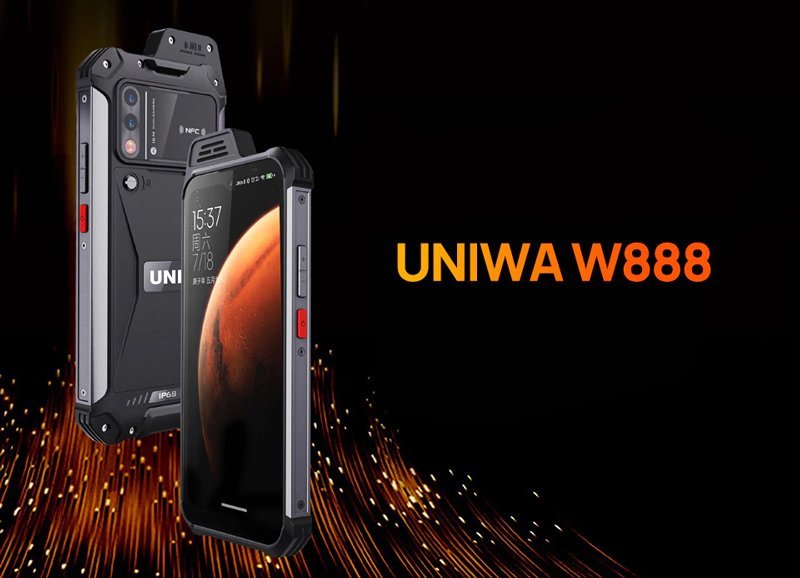 UNIWA smartphone W888, 6.3" HD+, 4/64GB, ηχείο 2W, Atex Zone 2, IP68, μαύρο - Image 2