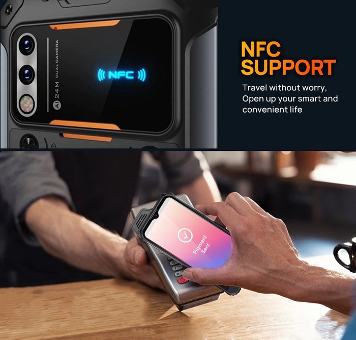 UNIWA smartphone W888, 6.3" HD+, 4/64GB, ηχείο 2W, Atex Zone 2, IP68, μαύρο - Image 3