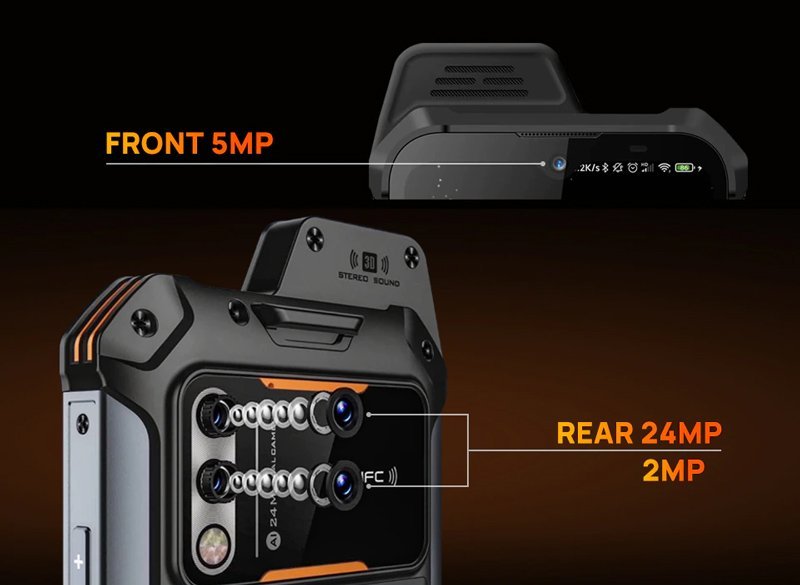 UNIWA smartphone W888, 6.3" HD+, 4/64GB, ηχείο 2W, Atex Zone 2, IP68, μαύρο - Image 4