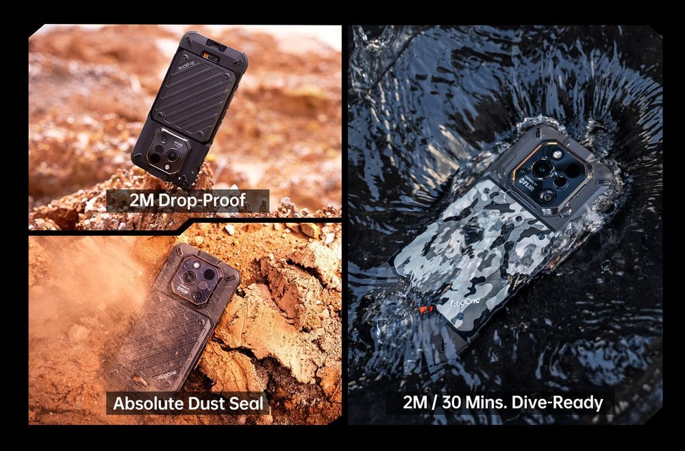 RUGONE smartphone Xever 7 Pro με θερμική εικόνα, 6.67", 12/512GB, 5G, 5550mAh, IP68/IP69K/MIL-STD-810H, μαύρο - Image 20
