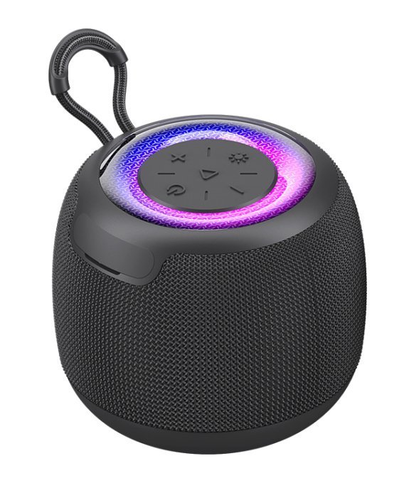 USAMS φορητό ηχείο US-YX014, 10W, Bluetooth, 1200mAh, μαύρο