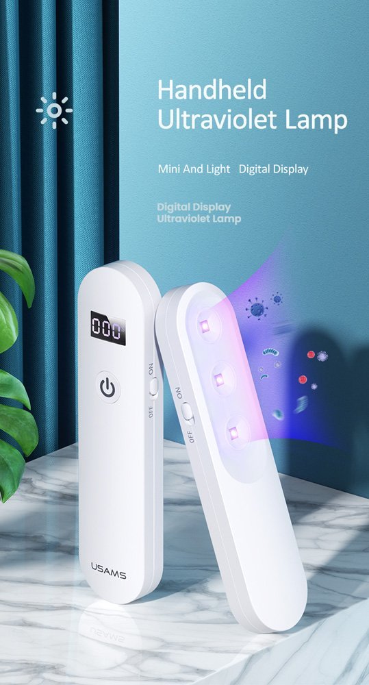 USAMS UV Αποστειρωτής ultra mini US-ZB159,με οθόνη & μπαταρία, λευκός - Image 7