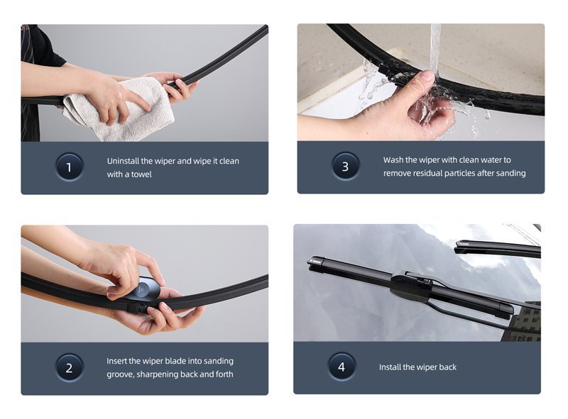 USAMS επισκευαστής μάκτρων υαλοκαθαριστήρων αυτοκινήτου US-ZB246, γκρι - Image 4