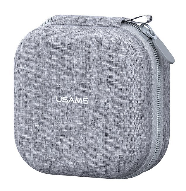 USAMS θήκη οργάνωσης ακουστικών Bluetooth ZB351, 9.5x9.5x5cm, γκρι
