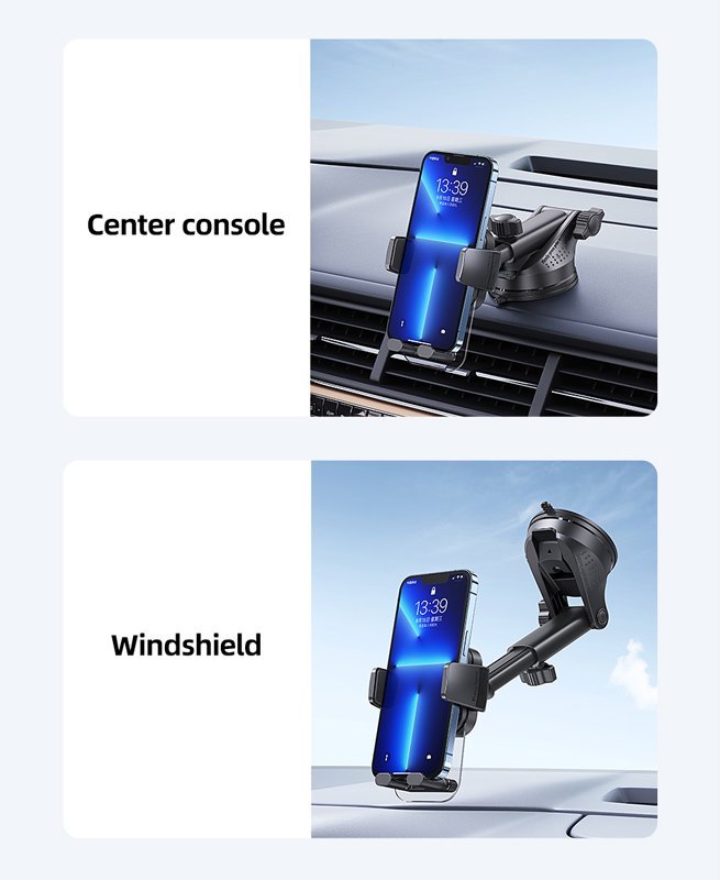 USAMS βάση smartphone αυτοκινήτου US-ZJ072 για ταμπλό/παρμπρίζ, μαύρη - Image 7