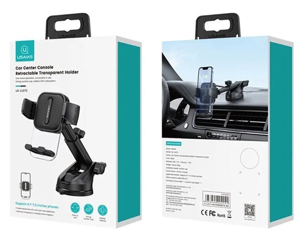 USAMS βάση smartphone αυτοκινήτου US-ZJ072 για ταμπλό/παρμπρίζ, μαύρη - Image 9