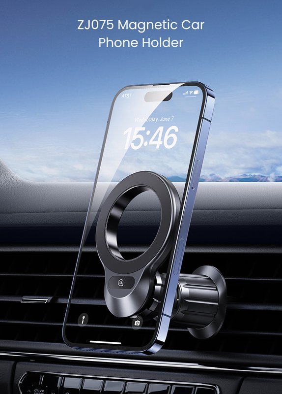 USAMS βάση smartphone αυτοκινήτου US-ZJ075, αεραγωγών, μαγνητική, μαύρη - Image 2