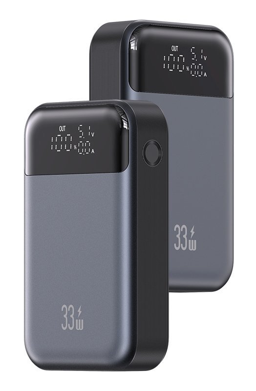 USAMS power bank CD22 με οθόνη, 2x θύρες εξόδου, 0000mAh, PPS 33W, γκρι - Image 4